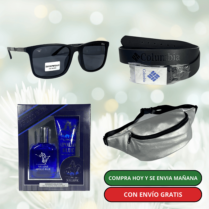 Pack 5 Hombre:  Lentes de Sol + Banano + Pack Polo + Cinturón + Envío Gratis 🔥 4