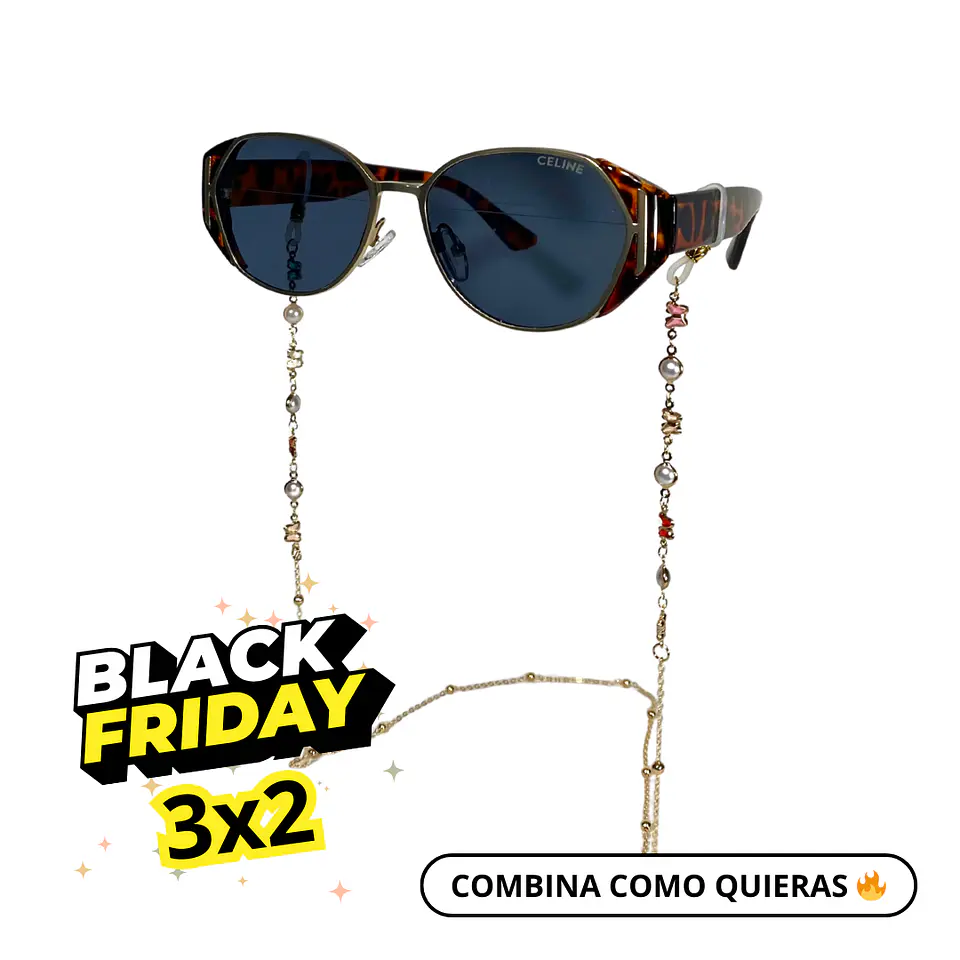 Straps para Lentes con diseño de perlas y mariposas 1