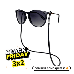 Straps para Lentes Eco Cuero Negro