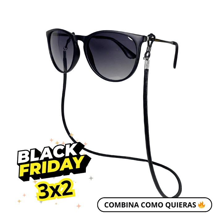 Straps para Lentes Eco Cuero Negro 1