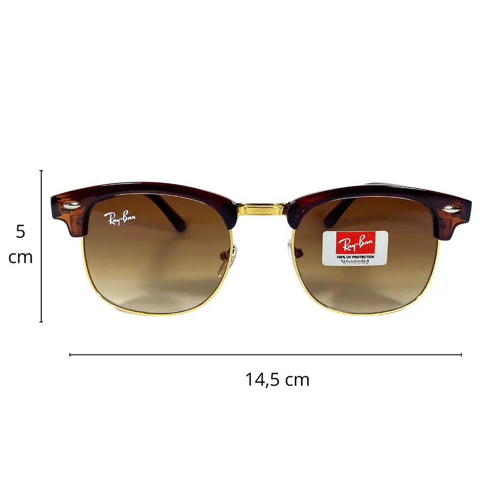 Lentes de Sol Premium RyB AAA Café Unisex 5
