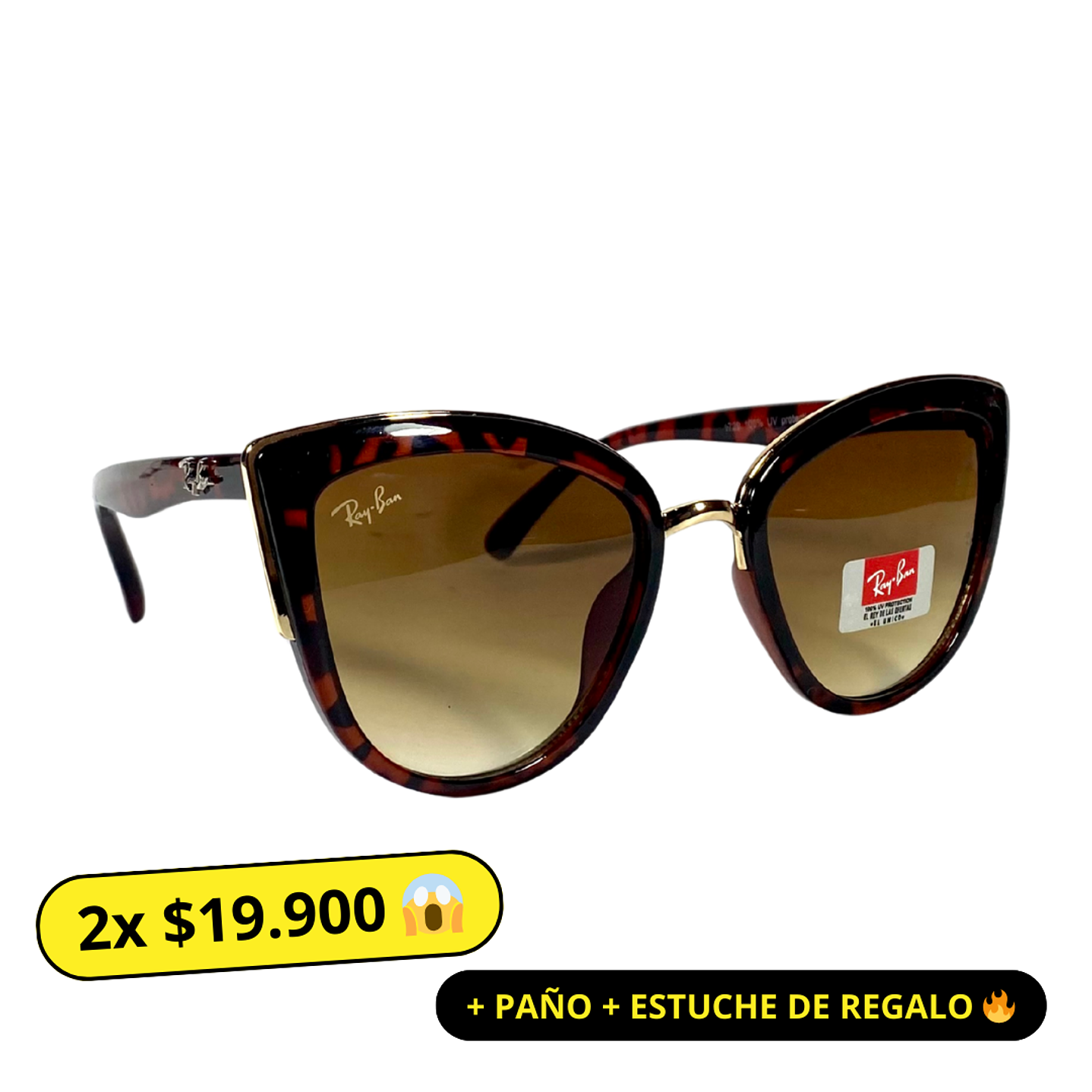 Lentes de Sol Premium RyB AAA Café Mujer 1