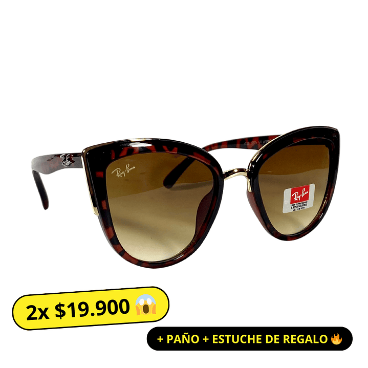 Lentes de Sol Premium RyB AAA Café Mujer 1