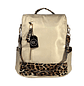 Mochila y Cartera Animal Print Beige antirrobo - Miniatura 4