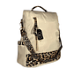 Mochila y Cartera Animal Print Beige antirrobo - Miniatura 5
