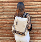 Mochila y Cartera Animal Print Beige antirrobo - Miniatura 3