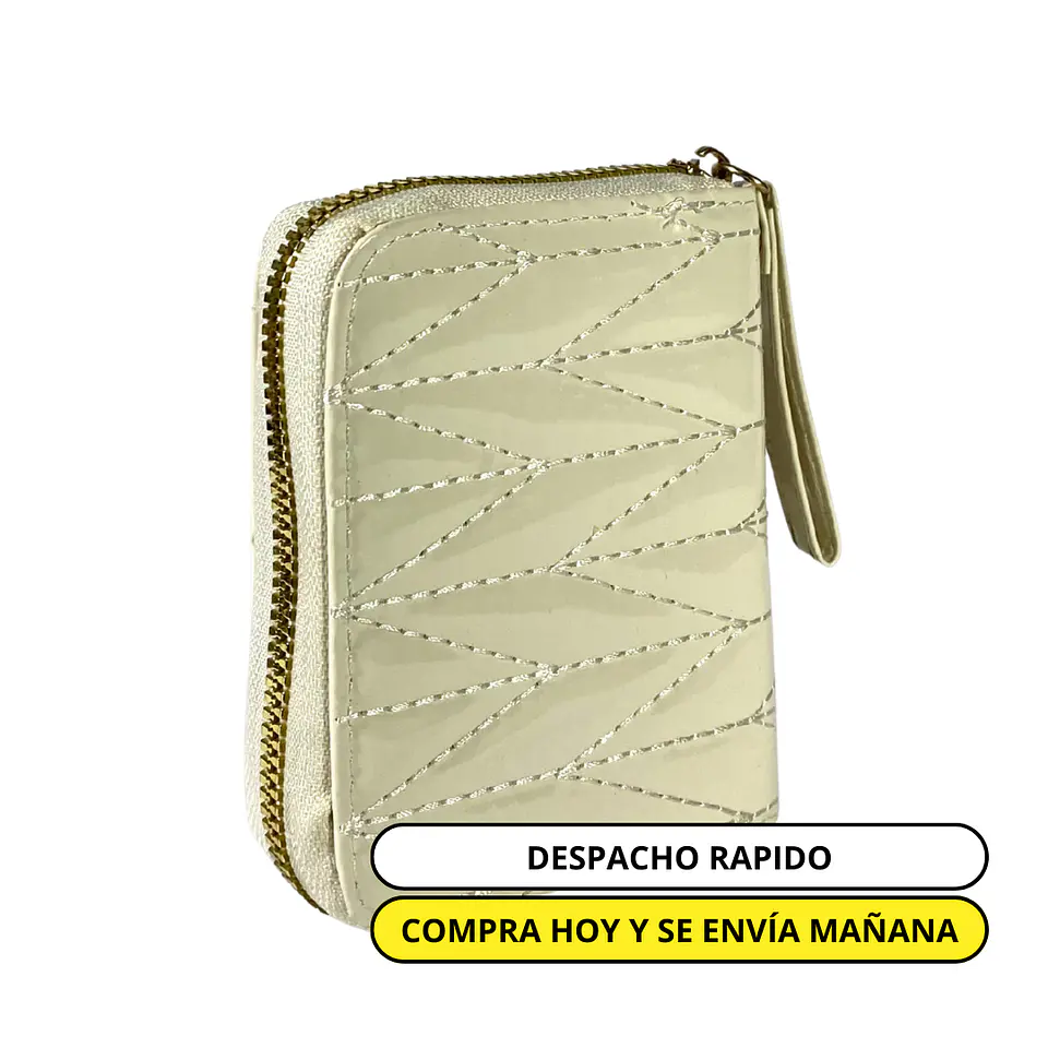 Billetera Charol Blanca 1