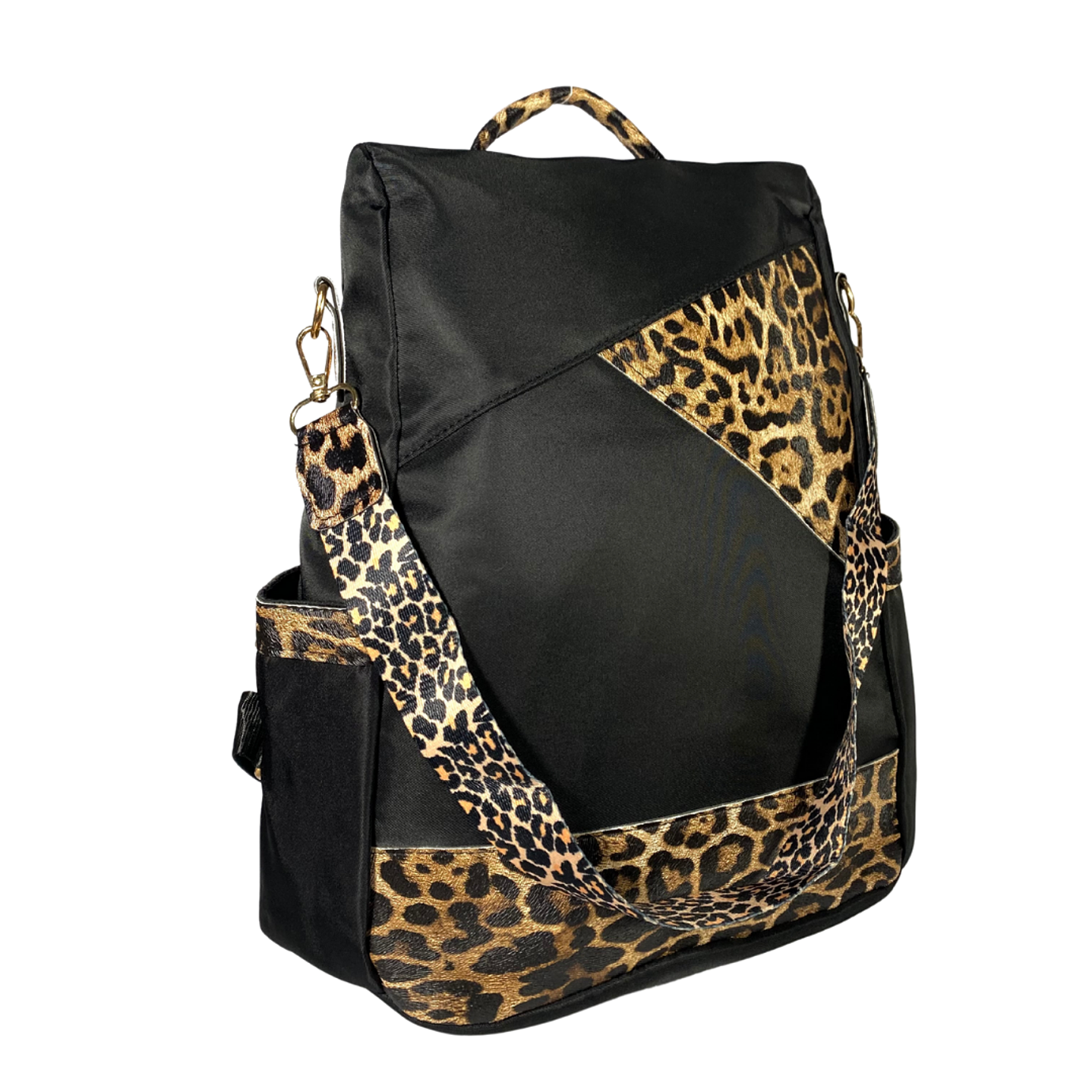 Mochila y Cartera Animal Print Negra antirrobo 4