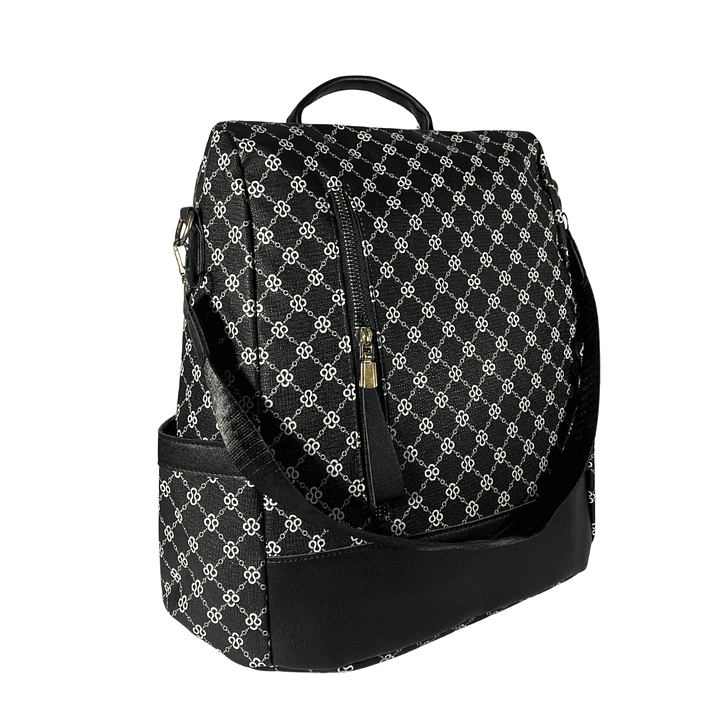 Mochila y Cartera Negro-Azulado antirrobo 5