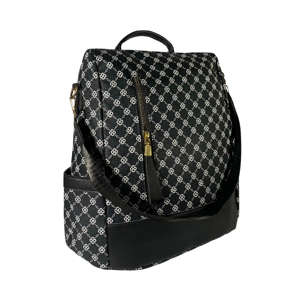 Mochila y Cartera Negro-Azulado antirrobo 5
