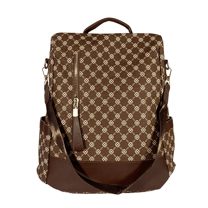 Mochila y Cartera Café Antirrobo 4