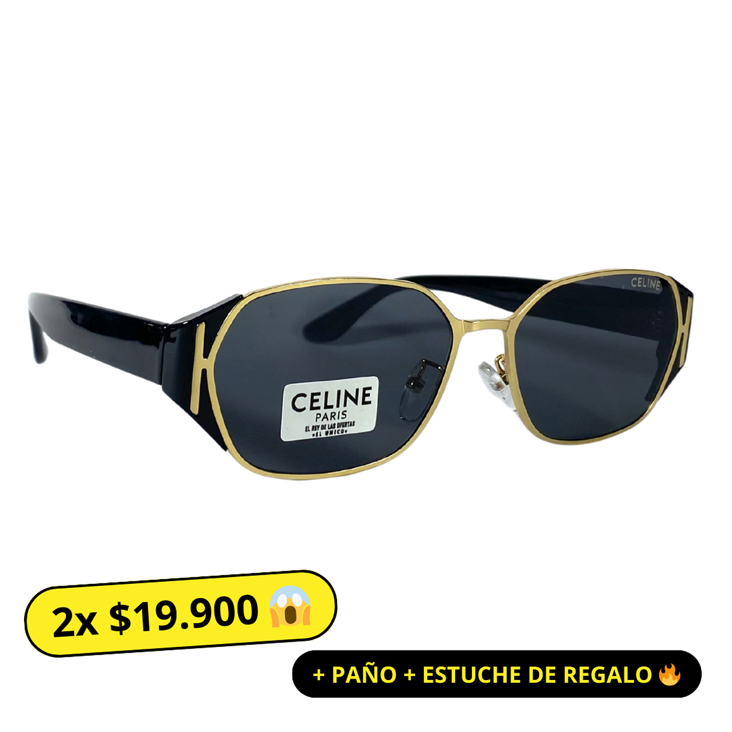 Lentes de Sol Premium Celine AAA Negro  1
