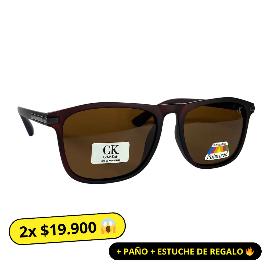 Lentes de Sol Calvin Klein AAA Café Polarizado Hombre 1