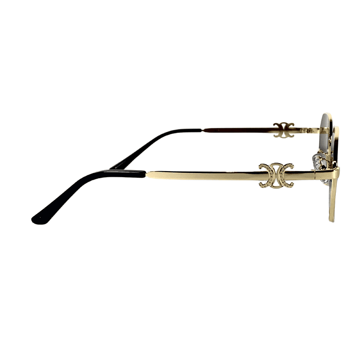 Lentes de Sol Premium Celine AAA Café hexagonal 2