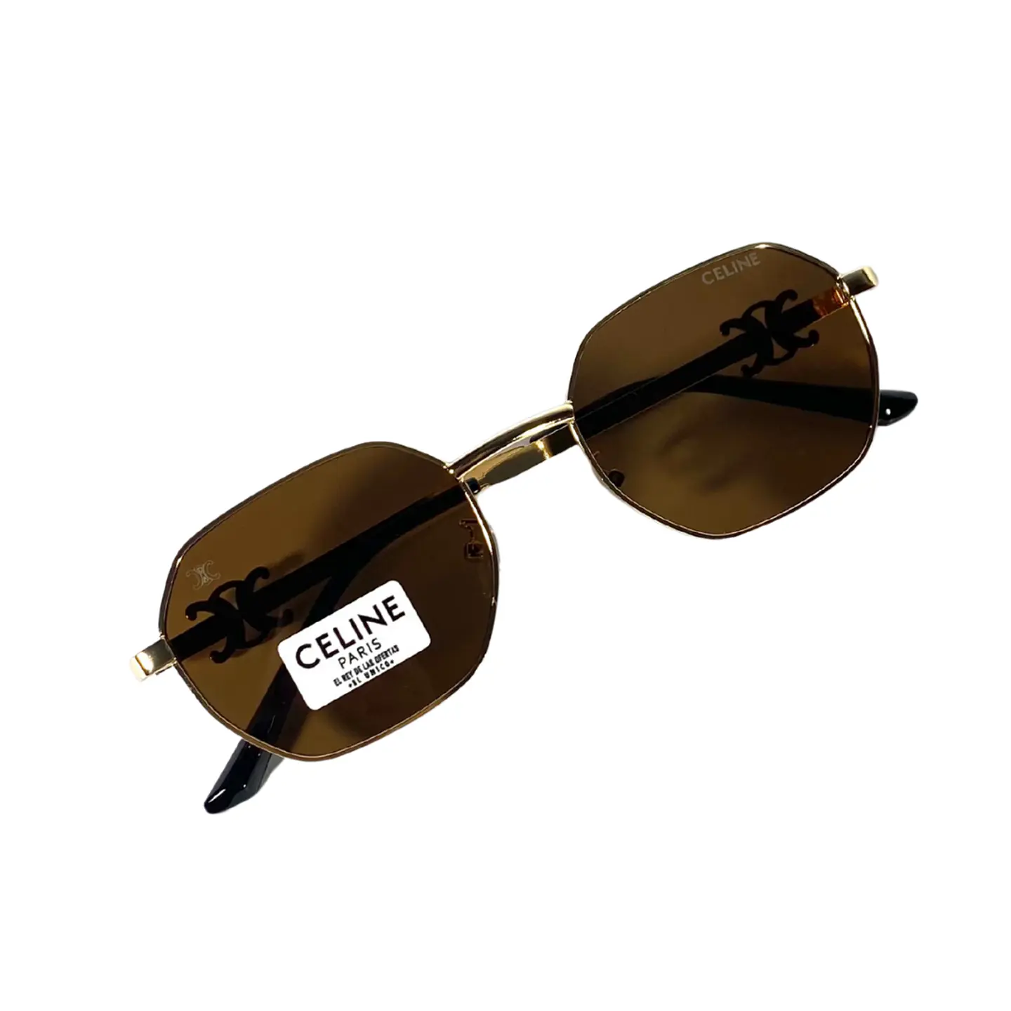 Lentes de Sol Premium Celine AAA Café hexagonal 5