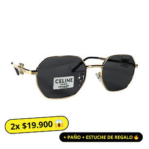 Lentes de Sol Premium Celine AAA Negro hexagonal