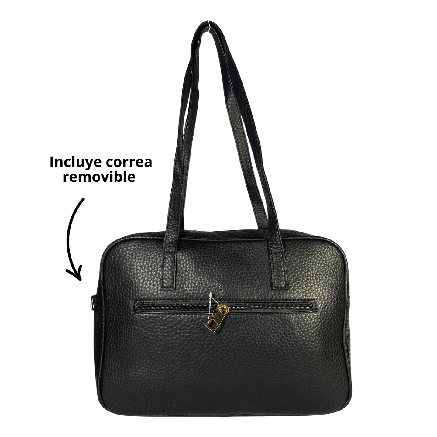 Cartera Maletín Eco Cuero Negro (capacidad para Pc 14