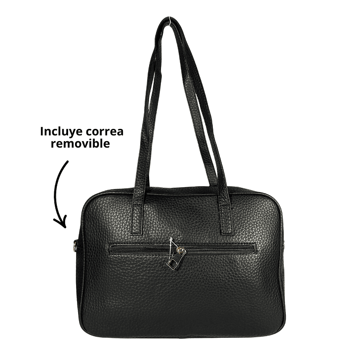 Cartera Maletín Eco Cuero Negro (capacidad para Pc 14