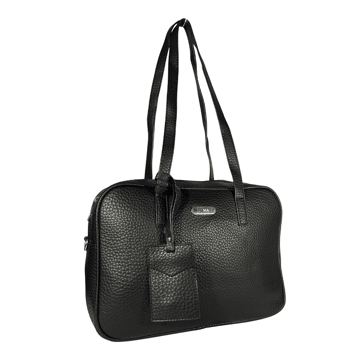 Cartera Maletín Eco Cuero Negro (capacidad para Pc 14