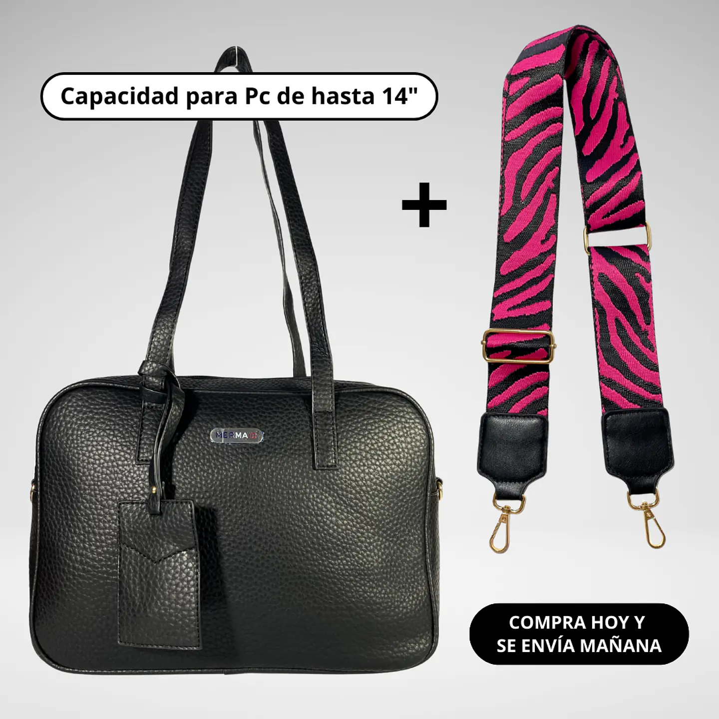 Pack Mujer 1: Cartera Maletín (Pc) + Straps Eco Cuero 2
