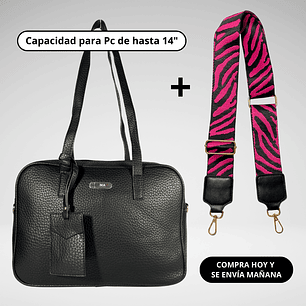 Pack Mujer: Cartera Maletín (Pc) + Straps Eco Cuero
