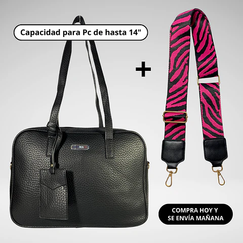 Pack Mujer 1: Cartera Maletín (Pc) + Straps Eco Cuero 2