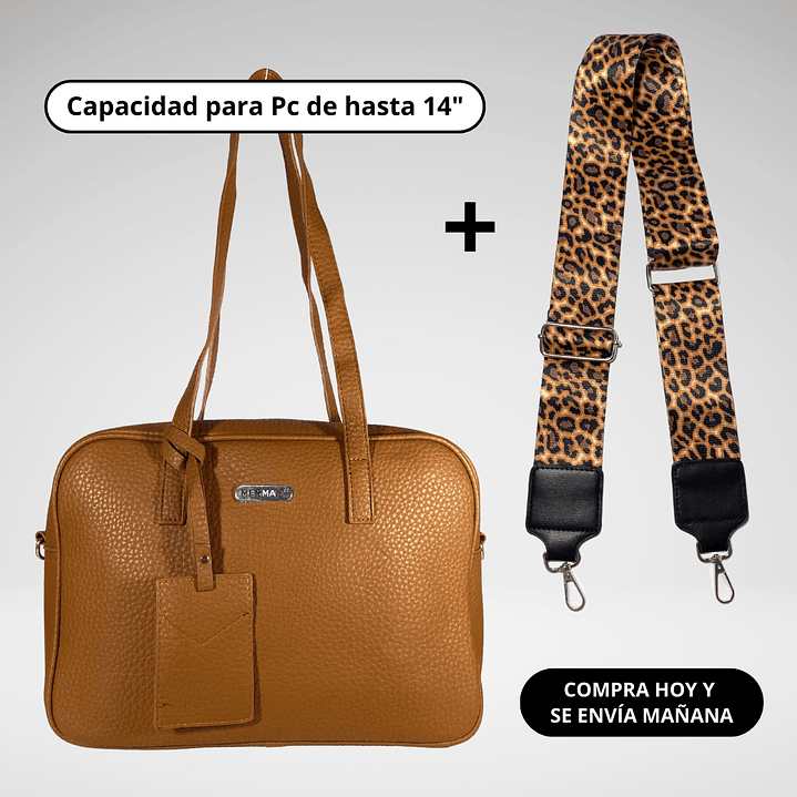 Pack 2: Cartera Maletín (Pc) + Straps Eco Cuero 1