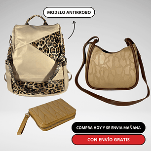 Pack 3: Mochila Antirrobo + Cartera + Billetera + Envío Gratis🔥