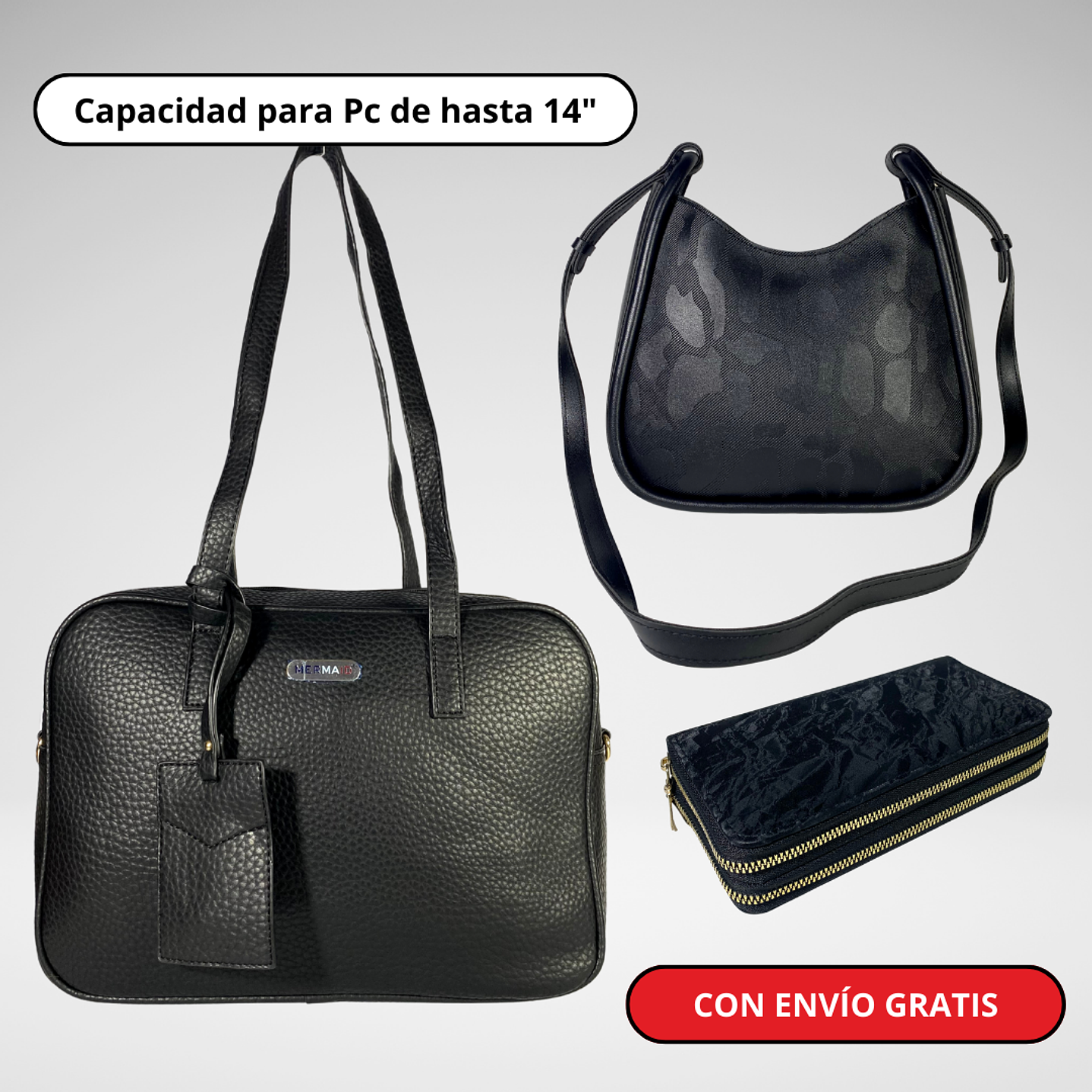 Pack 4: Cartera Maletín (Pc) + Cartera + Billetera Grande + Envío Gratis🔥 3