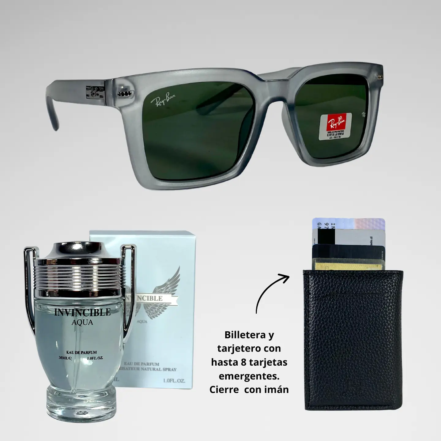 Pack 5 Hombre:  Lentes de Sol + Billetera Viral + Perfume 🔥 1