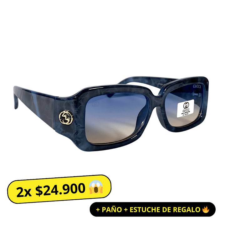 Lentes de Sol Gucci AAA Azul marmoleado Mujer 1