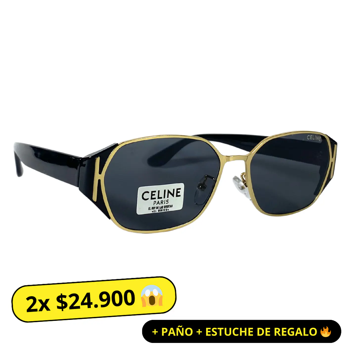 Lentes de Sol Premium Celine AAA Negro  1