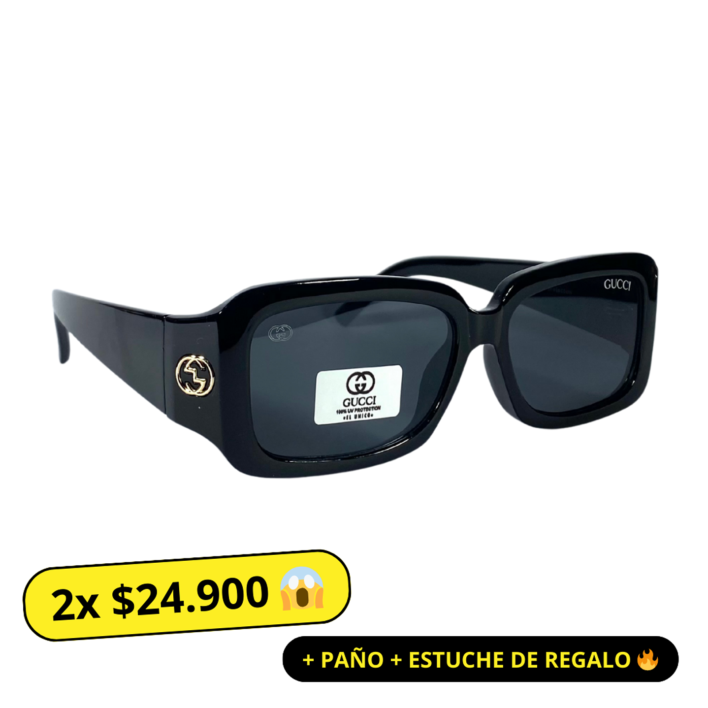 Lentes de Sol Gucci AAA Negro Mujer 1