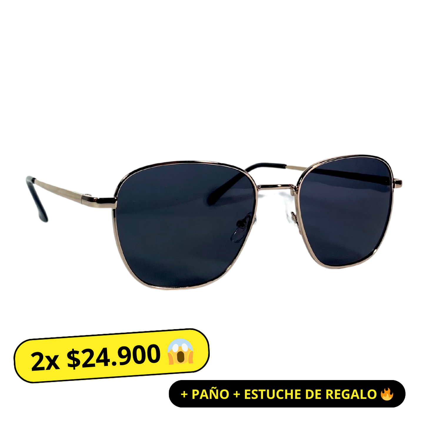 Lentes de Sol Dorados Unisex 1