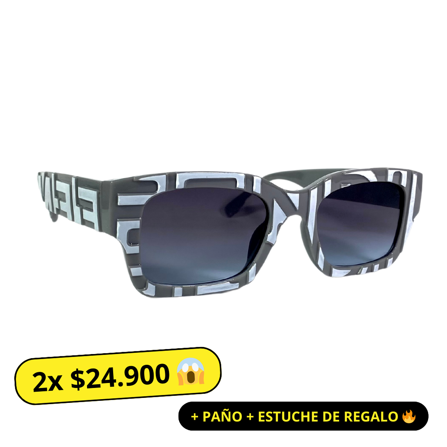 Lentes de Sol Premium Fendi AAA Gris Hombre 1