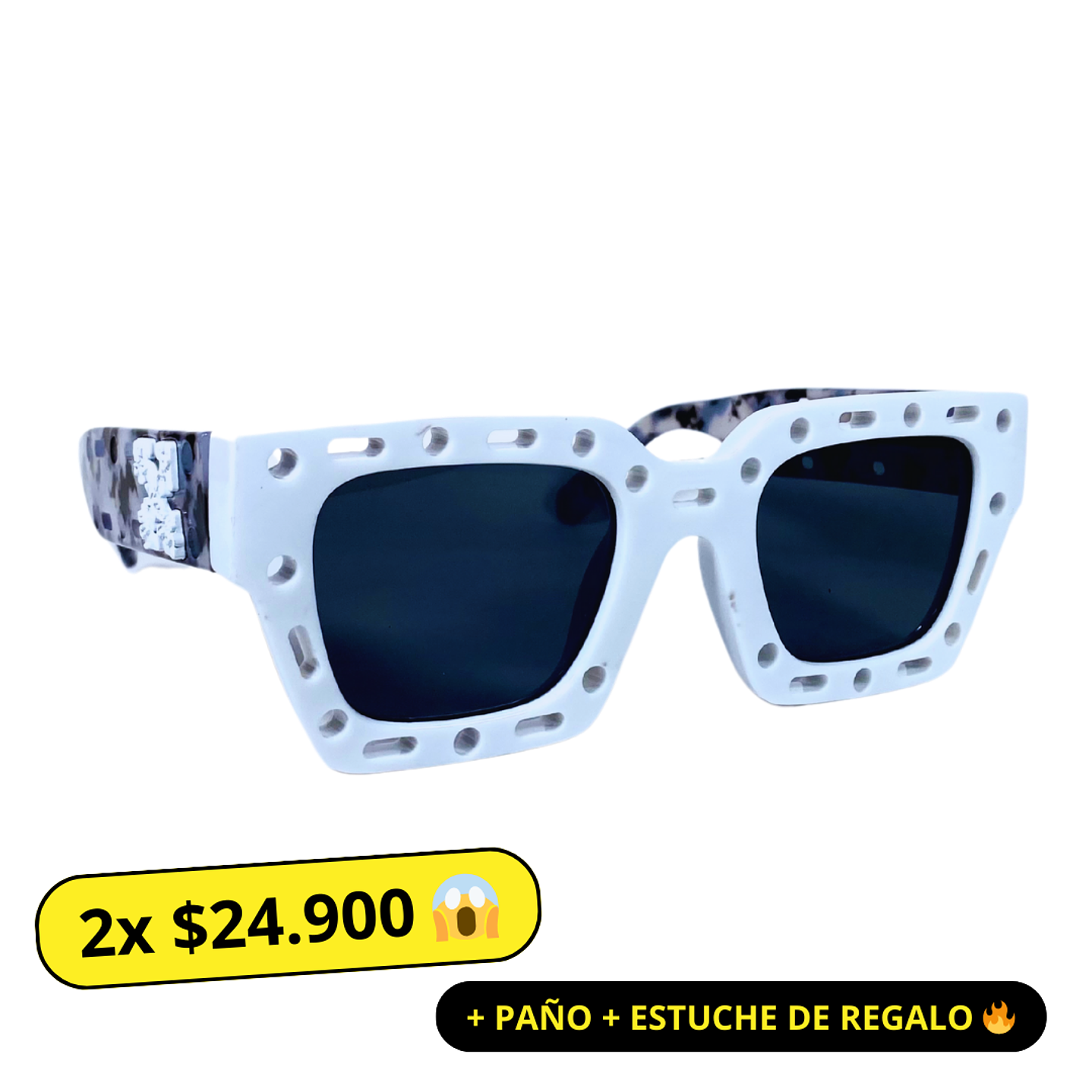 Lentes de Sol Premium Off White AAA Blanco Hombre 1