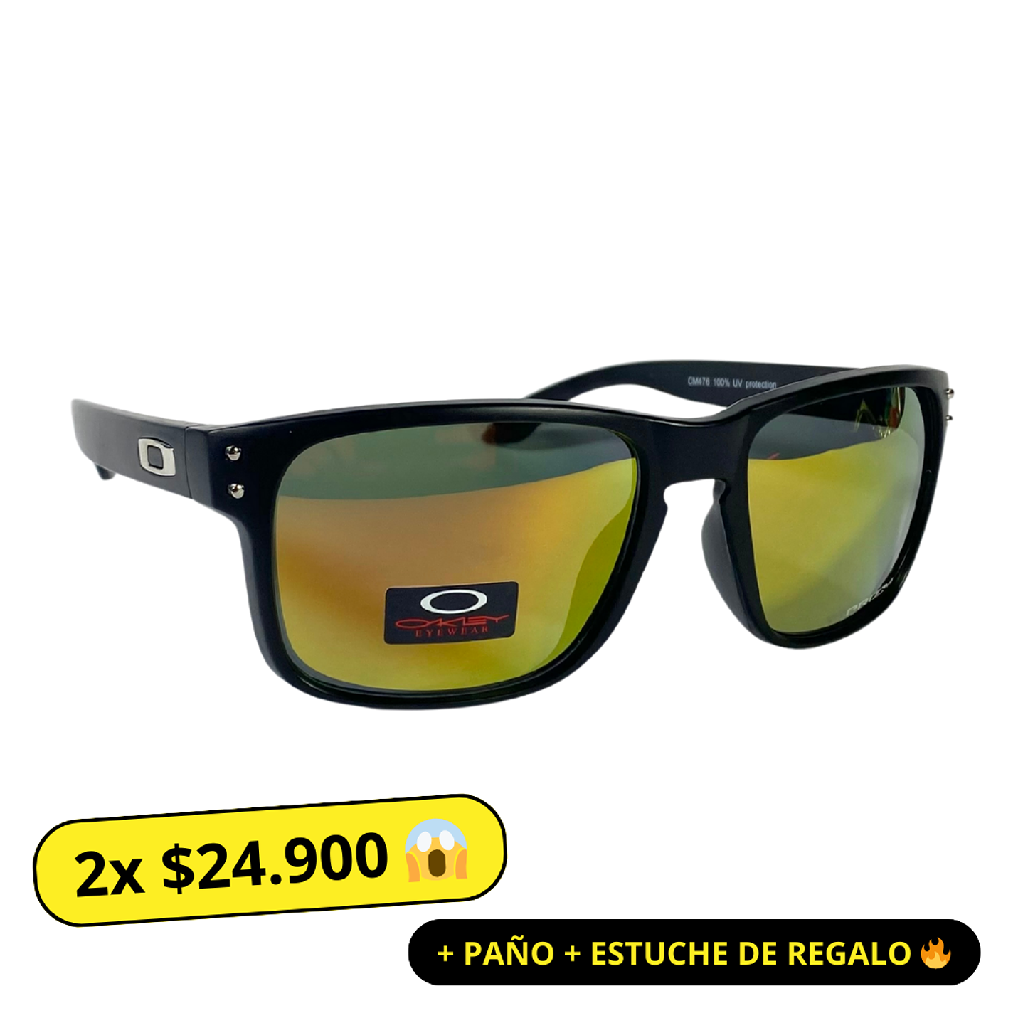 Lentes de Sol Oakley AAA Negro espejado Hombre 1