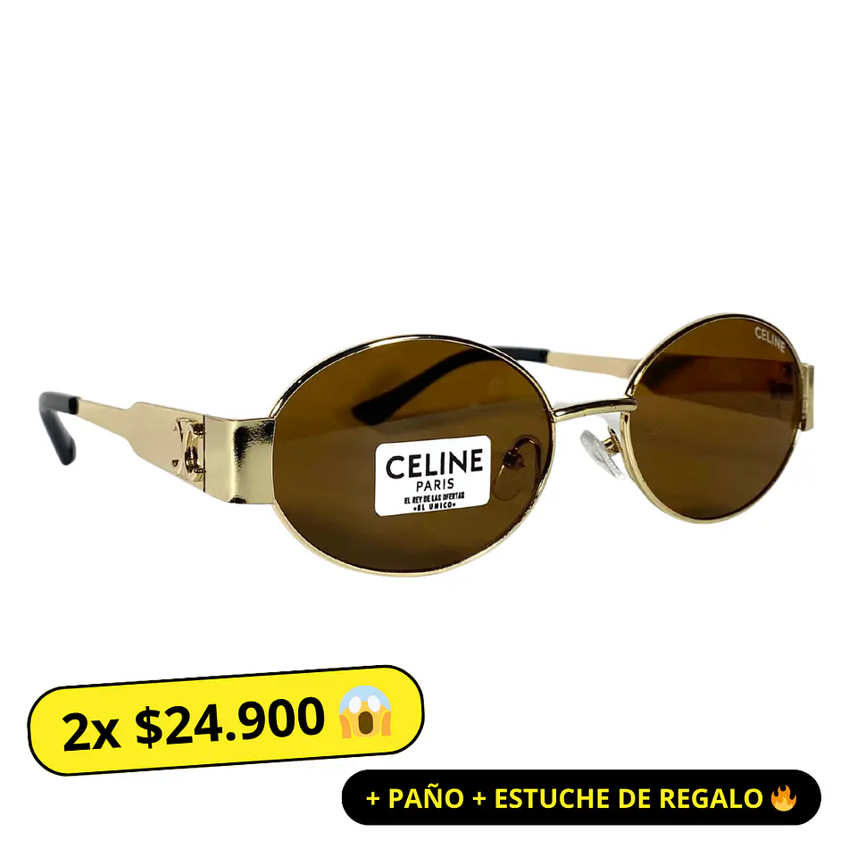 Lentes de Sol Premium Celine AAA Café  1