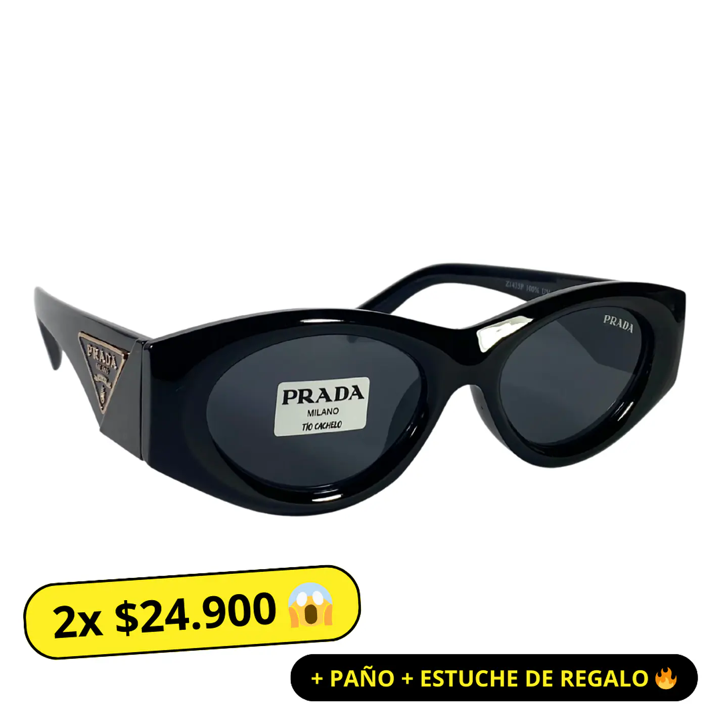 Lentes de Sol Premium Prada AAA Negros Unisex 1