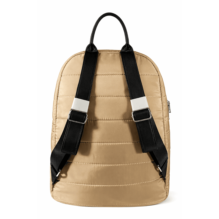 Mochila Puff Beige (capacidad pc 14