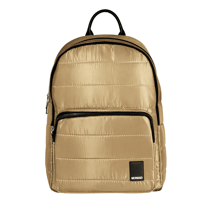 Mochila Puff Beige (capacidad pc 14