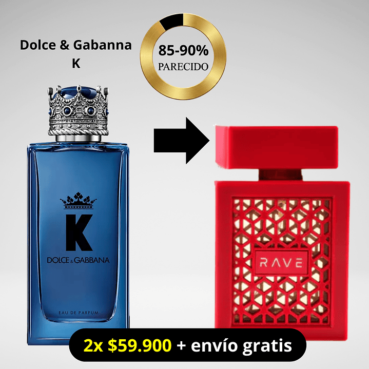 Rave Now Rouge 100ml dupe: Dolce & Gabanna K 1