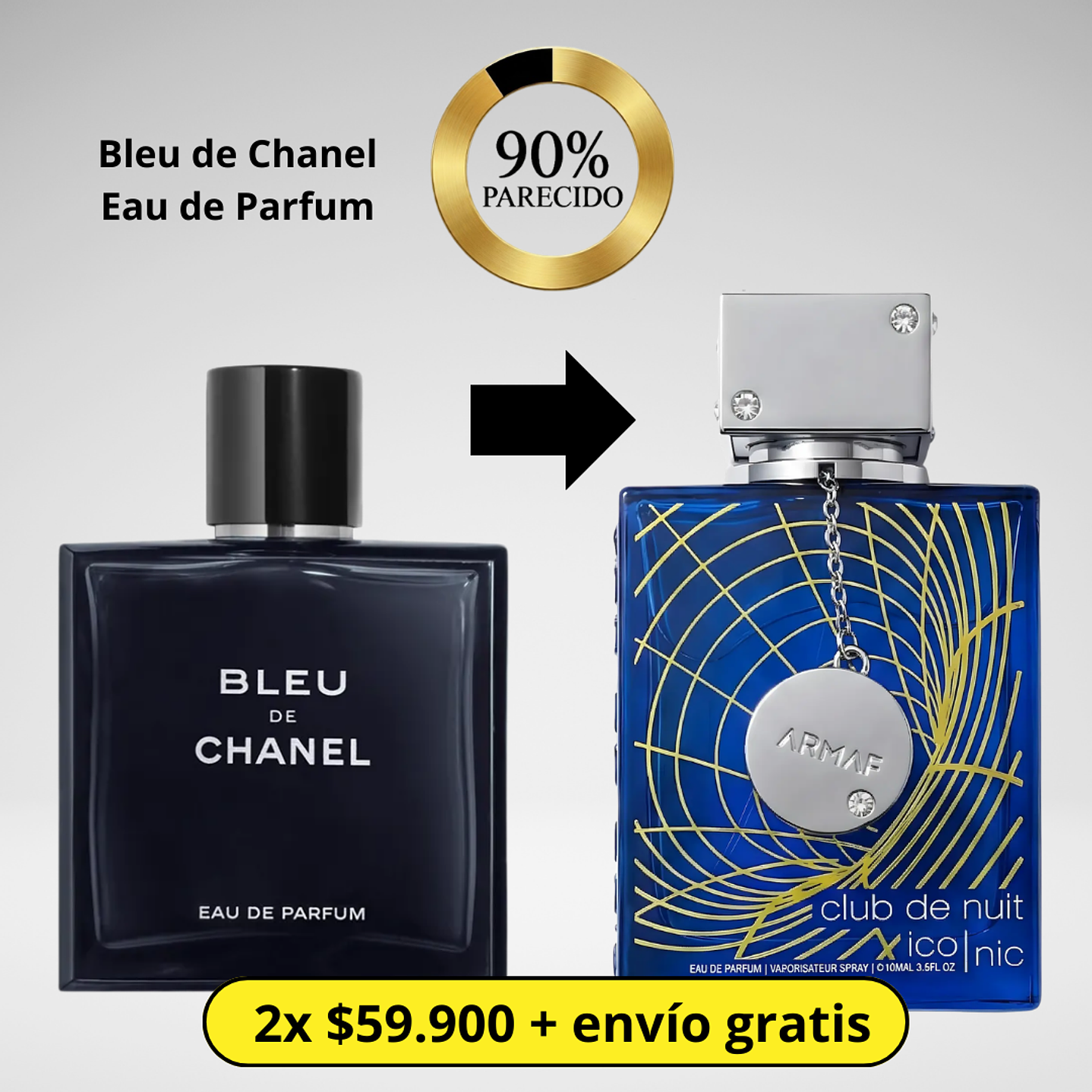 Club de Nuit Iconic 105ml dupe: Bleu de Chanel Eau de Parfum 1