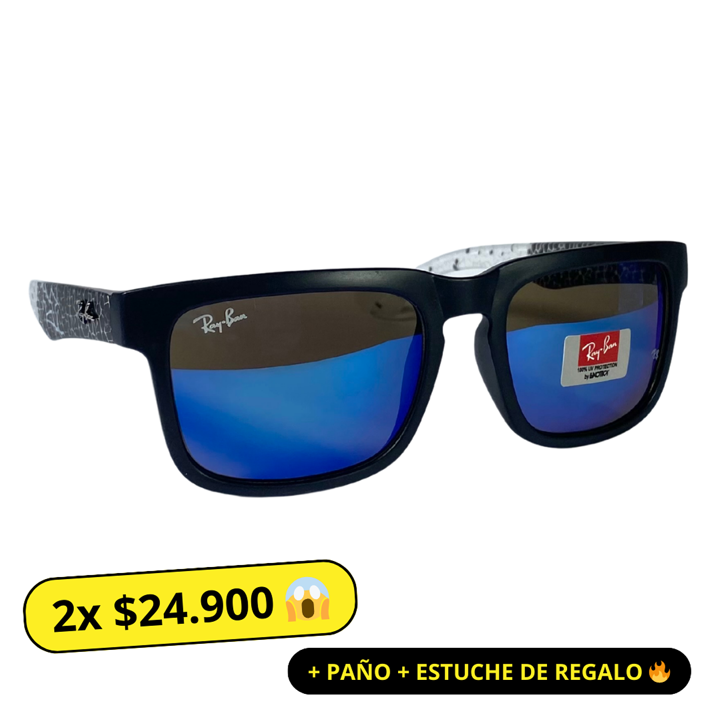 Lentes de Sol Premium RyB AAA Espejado Azul Hombre 1