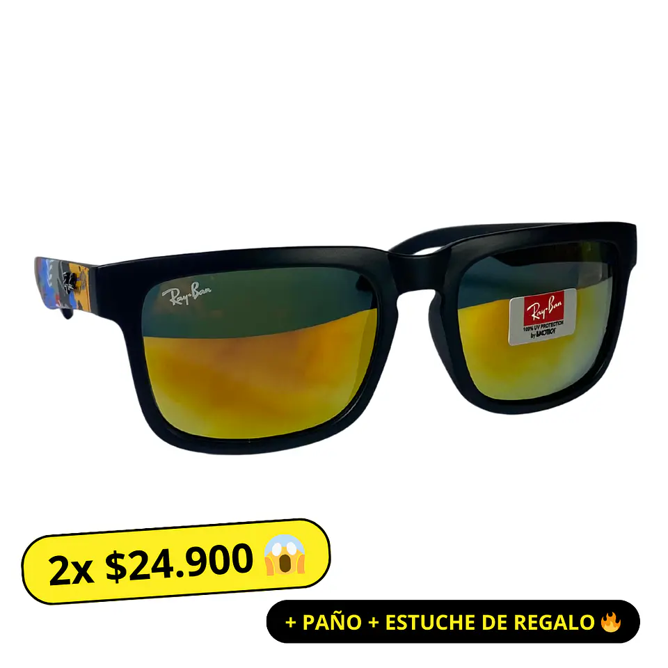 Lentes de Sol Premium RyB AAA Espejado Amarillo Hombre 1