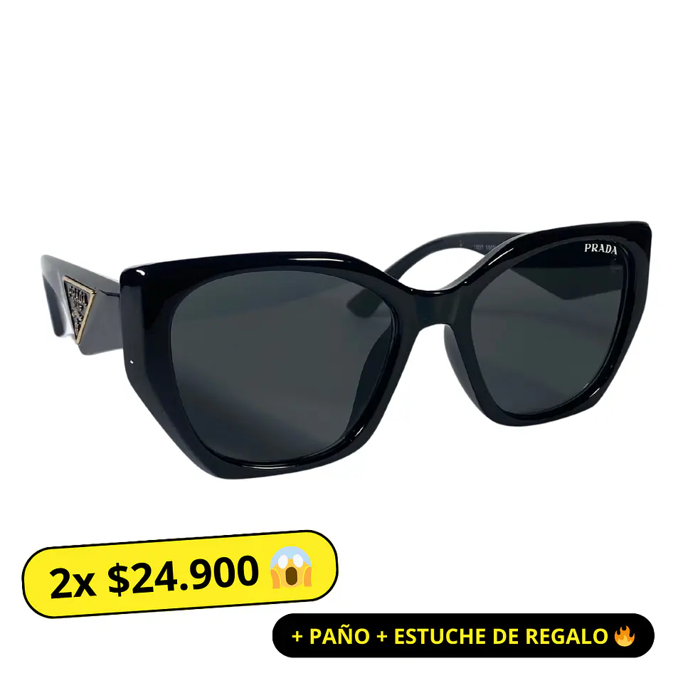 Lentes de Sol Premium Prada AAA Negro Mujer 1
