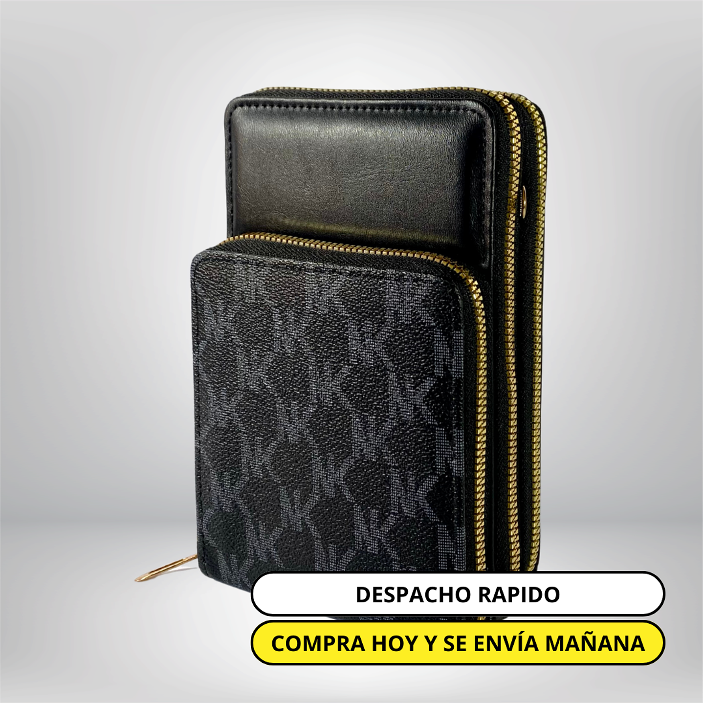 Bandolera Porta Celular Negra Eco Euero 1