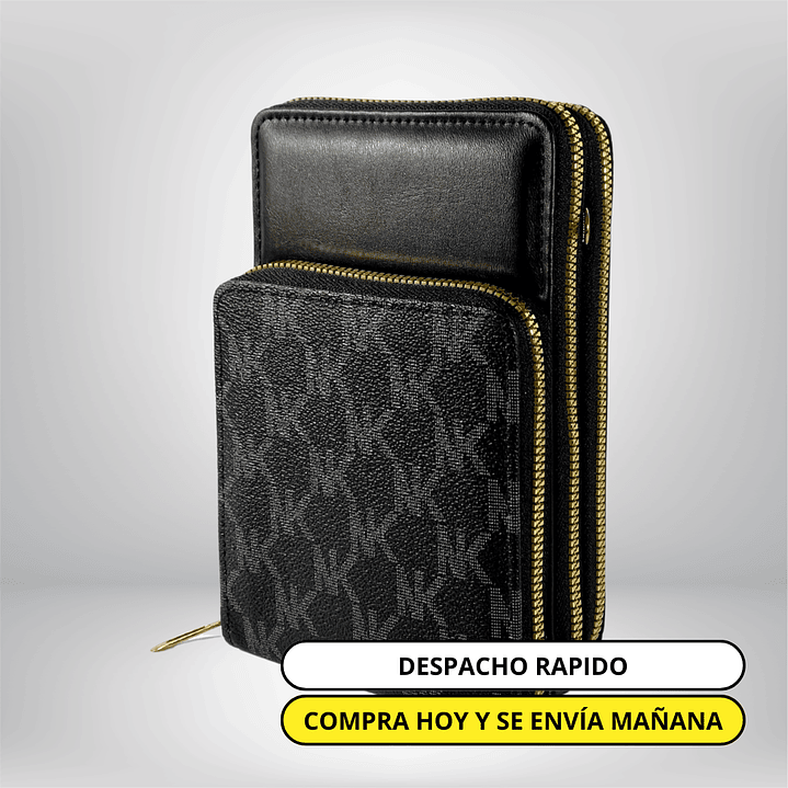 Bandolera Porta Celular Negra Eco Euero 1