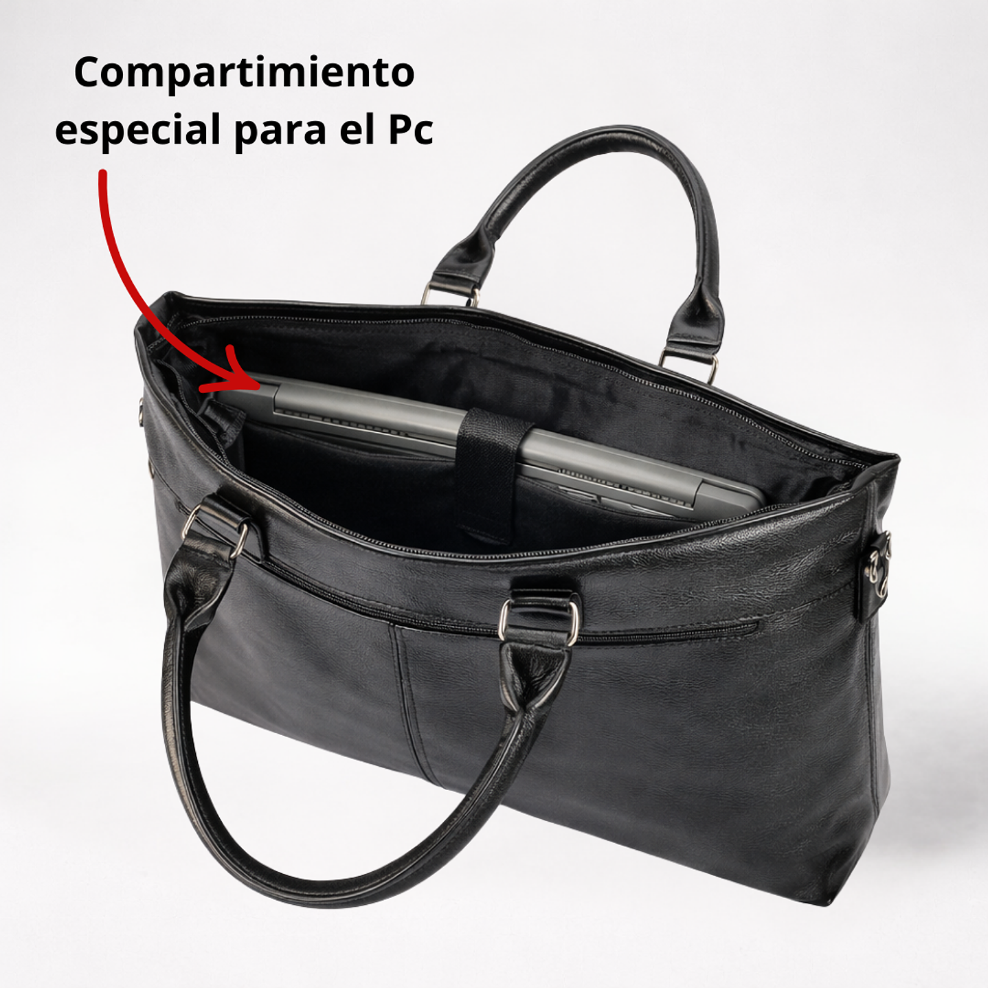 Bolso Maletín Eco Cuero (con capacidad para Pc 14