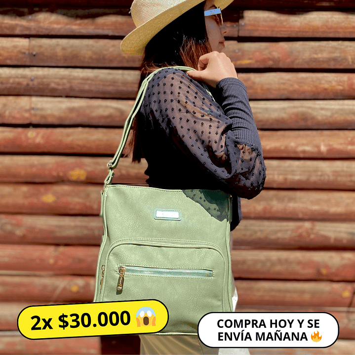 Bolso Eco Cuero Verde 1